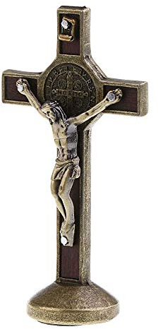 Pofet, crocifisso, Gesù Cristo in croce, statuetta per auto, casa cappella, decorazione, bronzo