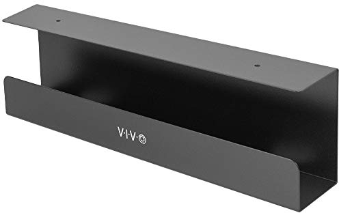 VIVO Under Desk 17 inch Cable Management Tray, Power Strip Holder, Cord Organizer, Wire Tamer for Office and Home, Black, DESK-AC06-1C