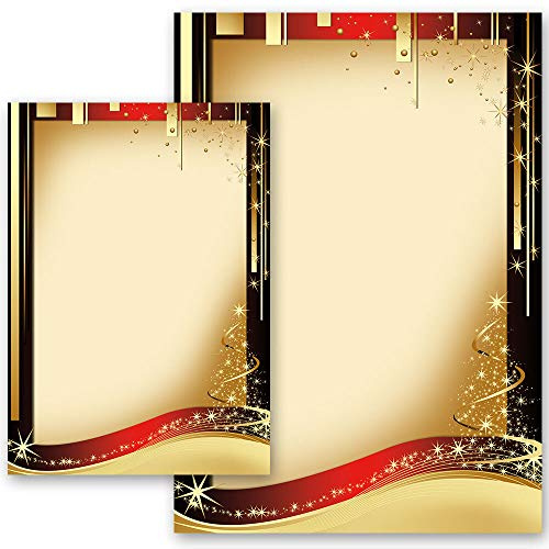 50 Blatt Briefpapier Weihnachten WEIHNACHTSBRIEF - DIN A5 Format - Paper-Media