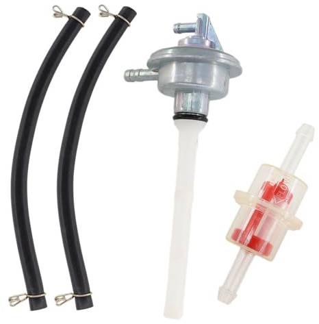 HURI Benzinhahn Unterdruck 15mm mit Benzinhahn Benzinschlauch für Piaggio TPH 50, TPH 125, Typhoon 50 DT AC, Sfera 50, NSL 50, Zip 50, NRG 50, Quartz 50, NTT 50, Free 50, Liberty 50