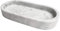 Adorist ovales Marmortablett - Tablett aus weißem Marmor - Marble Tray - Dekotablett - Serviertablett - rechteckig - Marmoroptik - weiß - oval - 11x22x4cm