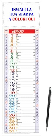 Calendario 2026 - Calendario personalizzato 2026, Stampa a colori il tuo logo, foto, grafica, ecc - penna omaggio - (1 calendario silhouette)