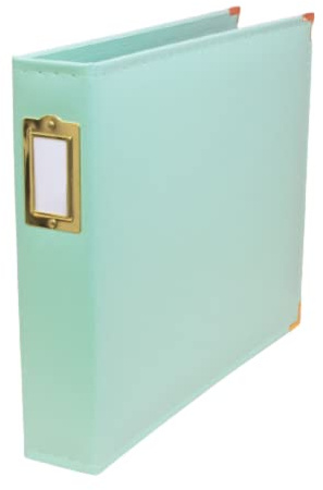 Craftelier - Fotoalbum aus Kunstleder mit Deckeln in Türkis, 3 Ringe und 5 Hüllen 30,5 x 30,5 cm (12 x 12 Zoll) | Personalisierbar, perfekt für Fotos, Layouts und Kompositionen von Project Life