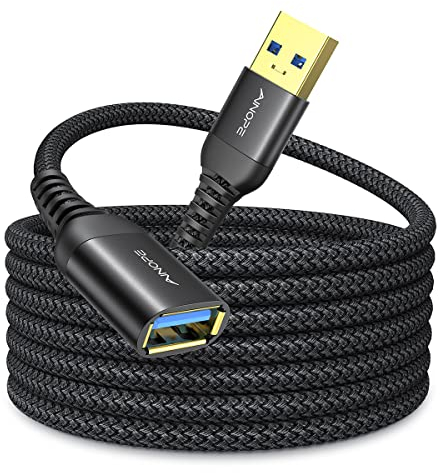 AINOPE 5m USB-Verlängerungskabel Typ A Stecker zu Buchse USB 3.0 Verlängerungskabel Hohe Datenübertragung Kompatibel mit Webcam, Gamepad, USB Tastatur, Flash Drive, Festplatte, Drucker
