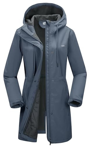 33,000ft Women's Waterproof Softshell Jacket Long Hooded Functional Jacket
