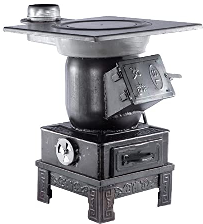 YYUINU Tragbarer Multifunktionaler Outdoor-Kocher, Mobiler Vergaser-Kohle-Holzofen, Rauchfreier Stahlgussofen Zum Kochen, Ländlicher Heizofen, Geeignet Für Kohle, Holz, Erntestroh, Biomasse-Pellets