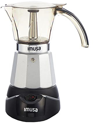 IMUSA 6 or 3cup Electric Espresso Maker, Silver