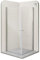 Moments of Glass Mampara de ducha Gaia DK861 80x100x190 cm, Altura: 180/185/190 cm con perfiles en aluminio, Cabina esquinera con Puertas Pegables y cristal de seguridad ESG trasparente de 6mm