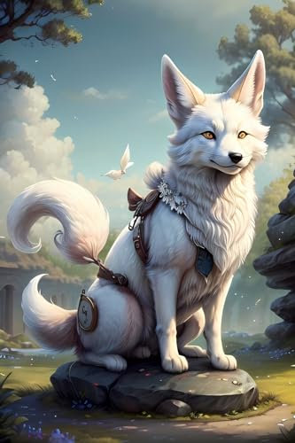 Diamond Painting Tier Fuchs DIY 5D Diamant Painting Bilder 80x120 cm Full Drill Mosaik Bastelset Kinder Malen Nach Zahlen Erwachsene Große Diamant Malerei Crystal Art for Home Wall Decor Gifts j 36