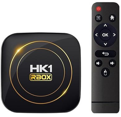 CHROX Boîtier TV Android 13.0, HK1 RBOX H8S H618 Quad Core 64 Bits Arm Cortex A55 CPU, Prise en Charge 2,4 G/5,0 G Double WiFi 4K Utral HD H.265 Bluetooth 4.0 100 M Ethernet Décodeur,4gb+32gb