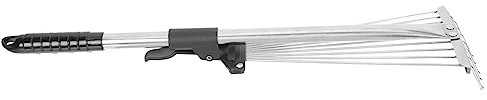 Edelstahls tange mit 9 Zähnen Teleskoprechen Rasenrechen Gartenrechen Stainless Steel inoxlm Werkzeug Bodenrechen lockern Gartenzubehör Haushalt Grasrechen Blätter Rostfreier Stahl