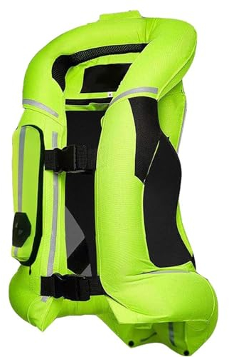 BLUEZY Unisex-Airbag-Weste Für Den Reitsport, Leichte Airbag-Weste, Motorradfahren, Reitsport, Airbag-Weste, Fahrrad Airbag Mit Reflektierendem Streifen Zum Schutz Von Rücken, Taille B,3XL