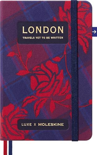 Moleskine LUXE Notizbuch London City mit ReiseInhalten, Fester Leinwandeinband und Elastische Schließung, Taschen Format 9 x 14 cm