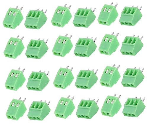 Gatuida 50stücke Pcb Schraubklemmen Block Steckbare Anschlussklemmen Für Elektronik Abstand Für Projekte Und Platinenverdrahtung