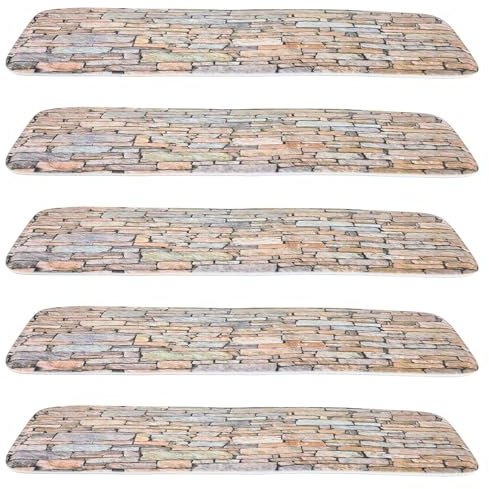Hemobllo 5st Treppenteppiche Rutschfeste Teppichunterlage Treppenstangen Maschinenwaschbarer Teppich Fliesenkleber Abdeckband Farbig Stufenteppich Für Treppen Rutschfest Anti-klebeband