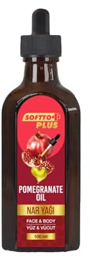 Softto+Plus naturlig vårdande olja för ansikte och kropp | fuktgivande, regenererande och anti-åldrande hudvård (granatäpple)