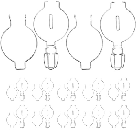 LALADEFIEE 12 hebillas de cierre de alambre para tarros de conservas, alambre de metal, hebilla de cristal, hebilla de metal para latas de cristal, asas de alambre para tarros de conservas, cierres de