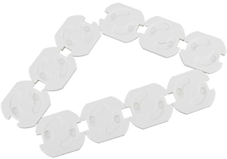 Warmhm Cache-prises Sécurité Garçon Et Filles Lot De 10, Protecteurs De Prises Électriques Européens, Plastique Résistant, Usage Domestique, Protection Bébé Choc Électrique