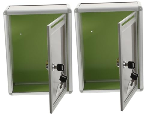 DIYEAH 2piezas Buzón De Pared De Metal Cerradura Buzón Vacío Hogar para Comunidades o Oficinas