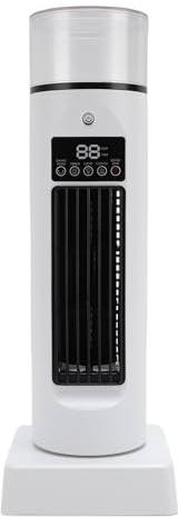 Asixxsix Ventilateur de table, refroidisseur d'air portable sans pales, 6 vitesses, oscillation à 110°, humidificateur USB de 34,5 cm pour chambre à coucher ou bureau