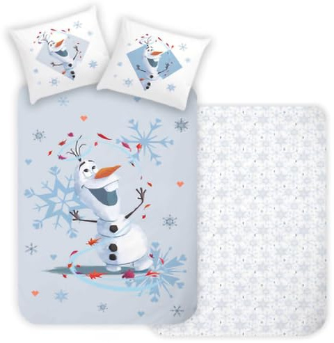 Disney Frozen Eiskönigin Bettwäsche Set Olaf Anna ELSA 135x200cm