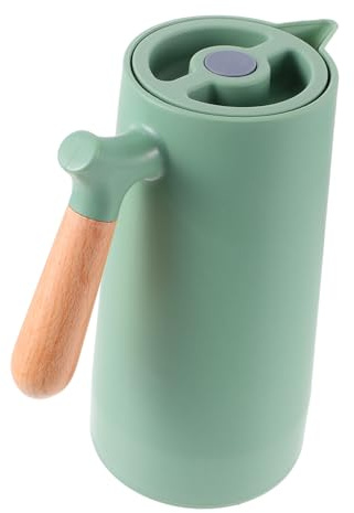 TOYANDONA 1pezzi Bottiglia Termica Isolante per Acqua Calda Bollitore Portatile per Uso Domestico Bottiglia d Acqua Manico in Legno Resistente e Pratico