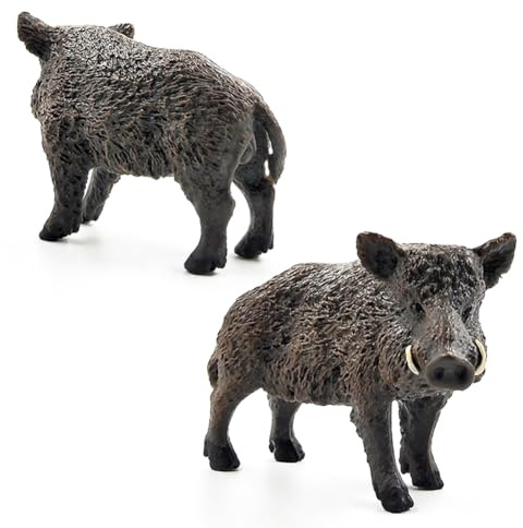 Générique Figurines De De Sanglier – Ensemble De Modèles Réalistes De Sanglier | Figurines Détaillées De D’Animaux | Figurine Éducatives Réalistes De La Faune, Modèles d'animaux De Ferme Et De Fo