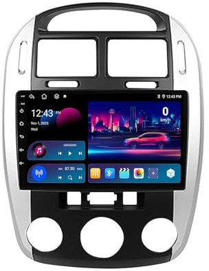 Ricevitore di navigazione per auto HYMLMY Android 14 per Kia Cerato 2004-2008, autoradio touchscreen doppio DIN da 9, vivavoce Bluetooth, RDS, SWC, navigazione GPS satellitare