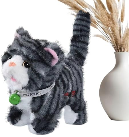 Générique Jouet Musical Chat Peluche | Peluche Interactive 17 cm pour Jeu d'Imitation,Électrique Jouet Musical,Cadeau pour Filles Garçons Ados et Amoureux des