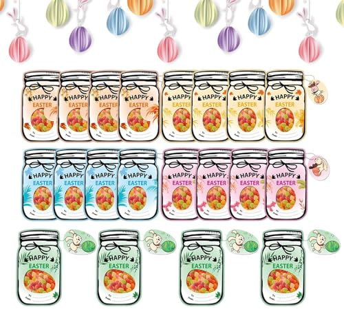 Tarjetas de Felicitación de Pascua 20 Piezas de Portador de Bonito para | Tarjetas para Dulceros y Rellenos de Cestas de Pascua Para Búsqueda De Huevos Chocolate Galleta Frutos Secos Niños Y Adult