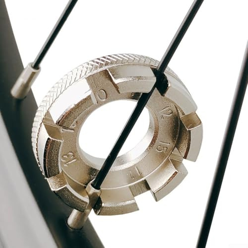 Gdfnmogo Speichenschlüssel, Speichenschlüssel für Mountainbikes und Rennräder, verstellbar, 9–15 Größen, verzinkter Stahl, Hand-Tuning-Werkzeug für Fahrrad-Rad-Truing