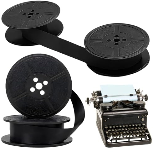 Schreibmaschine Farbband, 2 Stück Jeweils 8 Meter Nylon Farbband Schreibmaschine, Typewriter Präzise Druckergebnisse Kompatibel mit Klassischen Modellen und Alten Schreibmasch