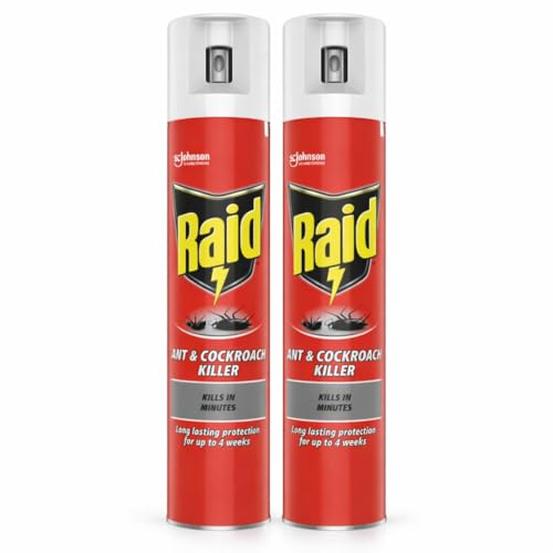 Raid Ant & Cockroach Killer Aerosol Spray Duo Pack 2x300ml