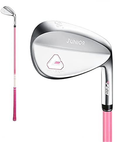 Kids Golf Club Golf Sand Wedge Junior Professional Tournament Wedge 56 Degrees Boys Girls Appropriate Height Right Hand (for 6-8Y,Pink)
