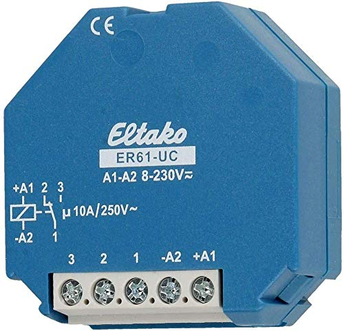 Eltako 2027812 61001601 ER61-UC Schaltrelais Nennspannung: 230V Schaltstrom (max.): 10A 1 Wechsler 1St, 1200 W