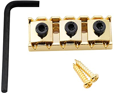 Musiclily Gold 42mm Metal Guitar Locking Nut for Floyd Rose Style Tremolo System