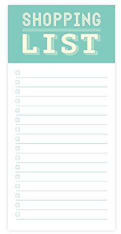 5x etmamu 541 Einkaufsliste Block 10 x 21 cm, 50 Blatt