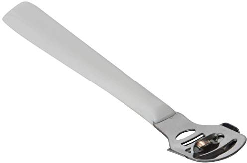 Gima - Credo Hornhauthobel aus rostfreiem Edelstahl zur Entfernung von Hornhaut an Händen und Füßen, ergonomischer Griff aus weißem Kunststoff, Länge 14,5 cm.