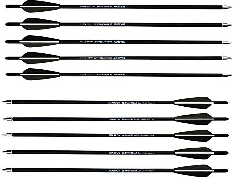 Milaem 12 Stück Carbon Armbrustbolzen Armbrustpfeile 18 Zoll 20 Zoll 22 Zoll Armbrust Bolzen 16 Zoll 17 Zoll Bolzen Carbonpfeile für Armbrust Bogenschießen