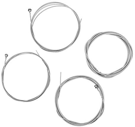 E-Bass Saiten 4-saitig, 4 Stück Ersatzsaiten aus Stahl und für E-Bass - 1.0mm 1.4mm 2.0mm 2.5mm Stärken