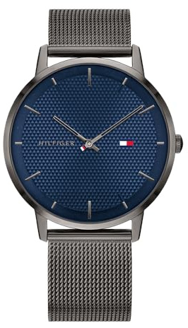 Tommy Hilfiger Analog Quarzuhr für Herren mit Rotguss Edelstahl-Mesh-Gliederarmband - 1791656