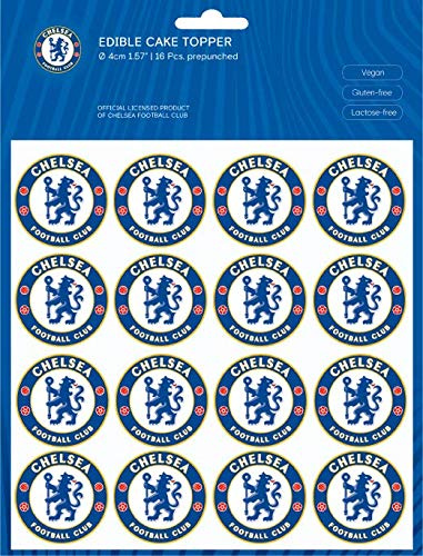 EDIBLE CAKE TOPPER CHELSEA FC Ø 1.57 / 16 Pcs. OFFICIAL LICENSED PRODUCT OF CHELSEA FOOTBALL CLUB