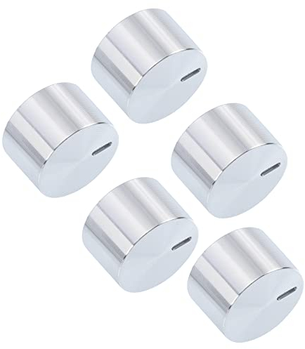 Angoily 5stücke Herdknöpfe Ersatz Für Gasherde-Brenner-regler Und Backofenknöpfe Silberfarben EIN- Ausschalter Für Herde Bedienknöpfe Für Gasherde