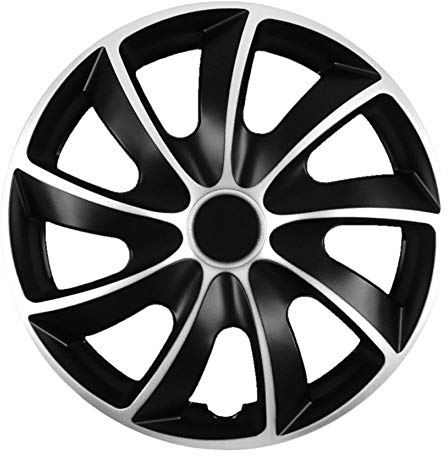 All4You Radzierblenden Nrm Quad Bicolor 16 Zoll Radkappen Radblenden 4 Stück Silber Schwarz
