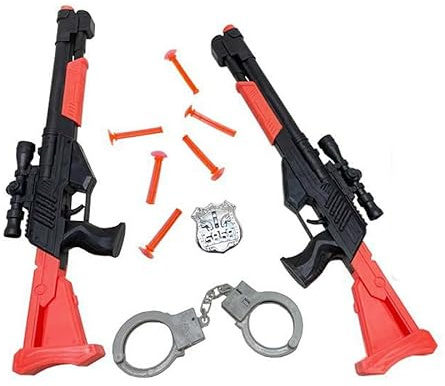 Pack 2 escopetas (Flechas) + Accesorios | Armas de Juguete para niños - Rifle inofensivas y Divertida para Jugar