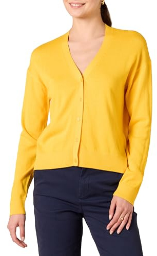 Amazon Essentials Damen Leichter Cardigan-Pulli, Goldgelb, XL