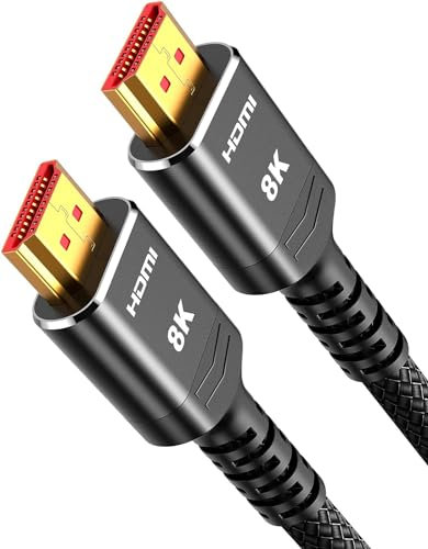 Highwings 10K 8K Câble HDMI 2.1 1m, Câble HDMI 48Gbps UHD Haute Vitesse 8K 60Hz 4K 120Hz /144Hz RTX 3080 eARC HDR10 Dol-by Vision HDCP 2.2 2.3 Compatible avec NETFLX PS5 X-BOX HDTV Monitor