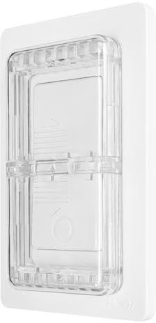 Light Switch Guard for Screwless Wall Plate, ILIVABLE Child Proof Self-Adhesive Rocker Switches Cover Prevents Kids or Accidental Turned On/Off Switch While Allowing Access (Clear, 2 Pack)