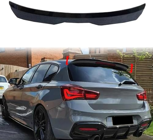 PEJLHK Alerón de Techo Trasero de Coche para BMW 1 Series F20 F21 2012-2020, Alerón Trasero/Maletero ABS, Aspecto Negro Brillante/Fibra de Carbono,Carbon Fiber Look