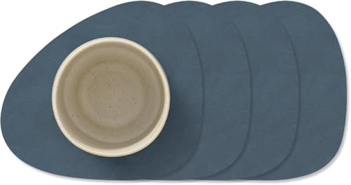 LindDNA - Glasuntersetzer Curve, Nupo dunkelblau (4er-Set) | rkäufer: /